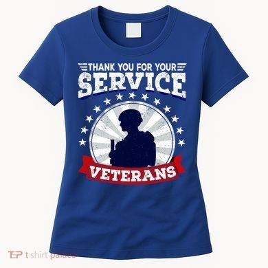 Vintage Thank You For Your Service Veterans Gift Women's T-Shirt