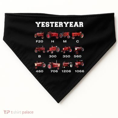 Vintage Tractor Yesteryear Farmer Gift USA-Made Doggie Bandana