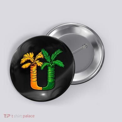 Vintage UM 90's Miami Palm Trees Button