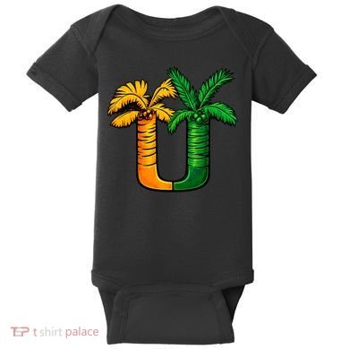 Vintage UM 90's Miami Palm Trees Baby Bodysuit