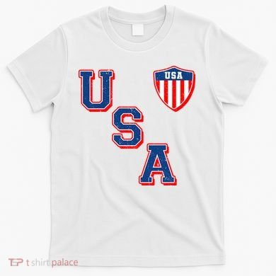 Vintage USA American Flag Shield T-Shirt