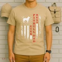 Vintage Usa American Flag Best Pit Bull Pitbull Dog Dad Ever T-Shirt thumb 6