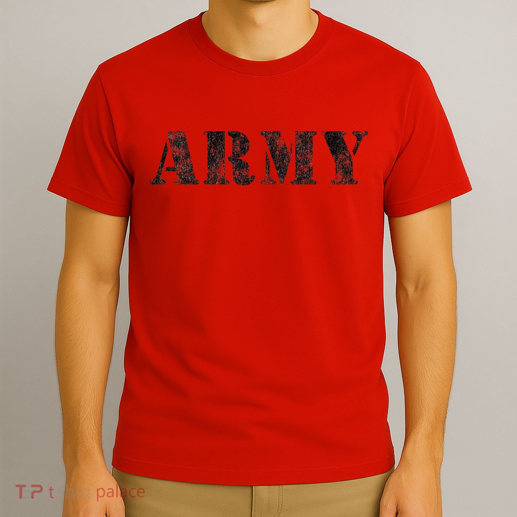 Vintage USA Army Military RED Friday Remember Retro T-Shirt