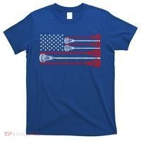 Vintage Usa American Flag Lacrosse Player T-Shirt thumb 0