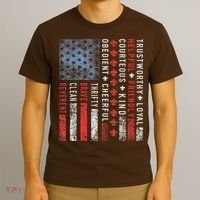 Vintage US America Flag Scouting Scout Law T-Shirt thumb 3