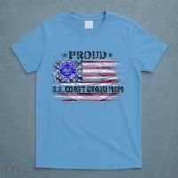 Vintage Usa American Flag Proud Us Coast Guard Veteran Mom Funny Gift T-Shirt thumb 4