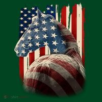 Vintage USA American Flag Horse T-Shirt thumb 7