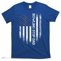 Vintage Usa American Flag Proud Bowling Step Dad Bowler Gift Funny Gift T-Shirt thumb 0