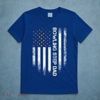 Vintage Usa American Flag Proud Bowling Step Dad Bowler Gift Funny Gift T-Shirt thumb 5