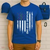 Vintage Usa American Flag Proud Bowling Step Dad Bowler Gift Funny Gift T-Shirt thumb 6