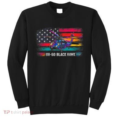 Vintage UH-60 Blackhawk Helicopter Retro Sweatshirt
