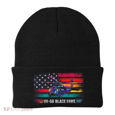 Vintage UH-60 Blackhawk Helicopter Retro Beanie
