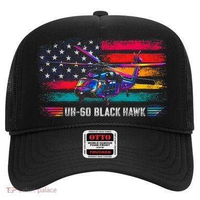Vintage UH-60 Blackhawk Helicopter Retro Hat