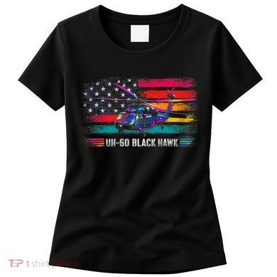 Vintage UH-60 Blackhawk Helicopter Retro Women's T-Shirt