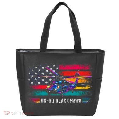 Vintage UH-60 Blackhawk Helicopter Retro Tote Bag