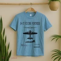Vintage Usa Bgift17 Bomber Ww2 Warplane Bgift17 Flying Fortress Cool Gift T-Shirt thumb 2