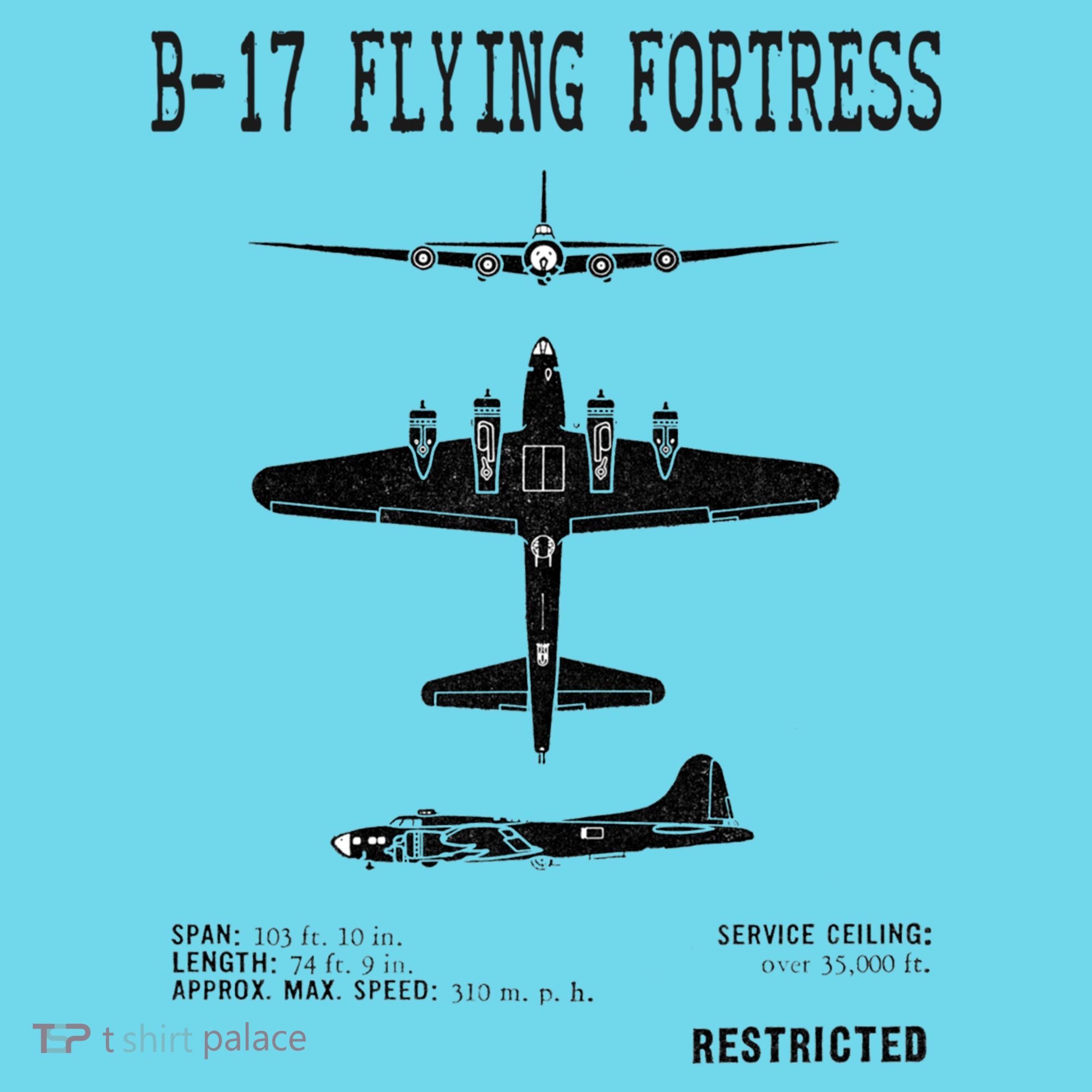 Vintage Usa Bgift17 Bomber Ww2 Warplane Bgift17 Flying Fortress Cool Gift T-Shirt