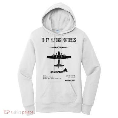 Vintage Usa Bgift17 Bomber Ww2 Warplane Bgift17 Flying Fortress Cool Gift Women's Hoodie