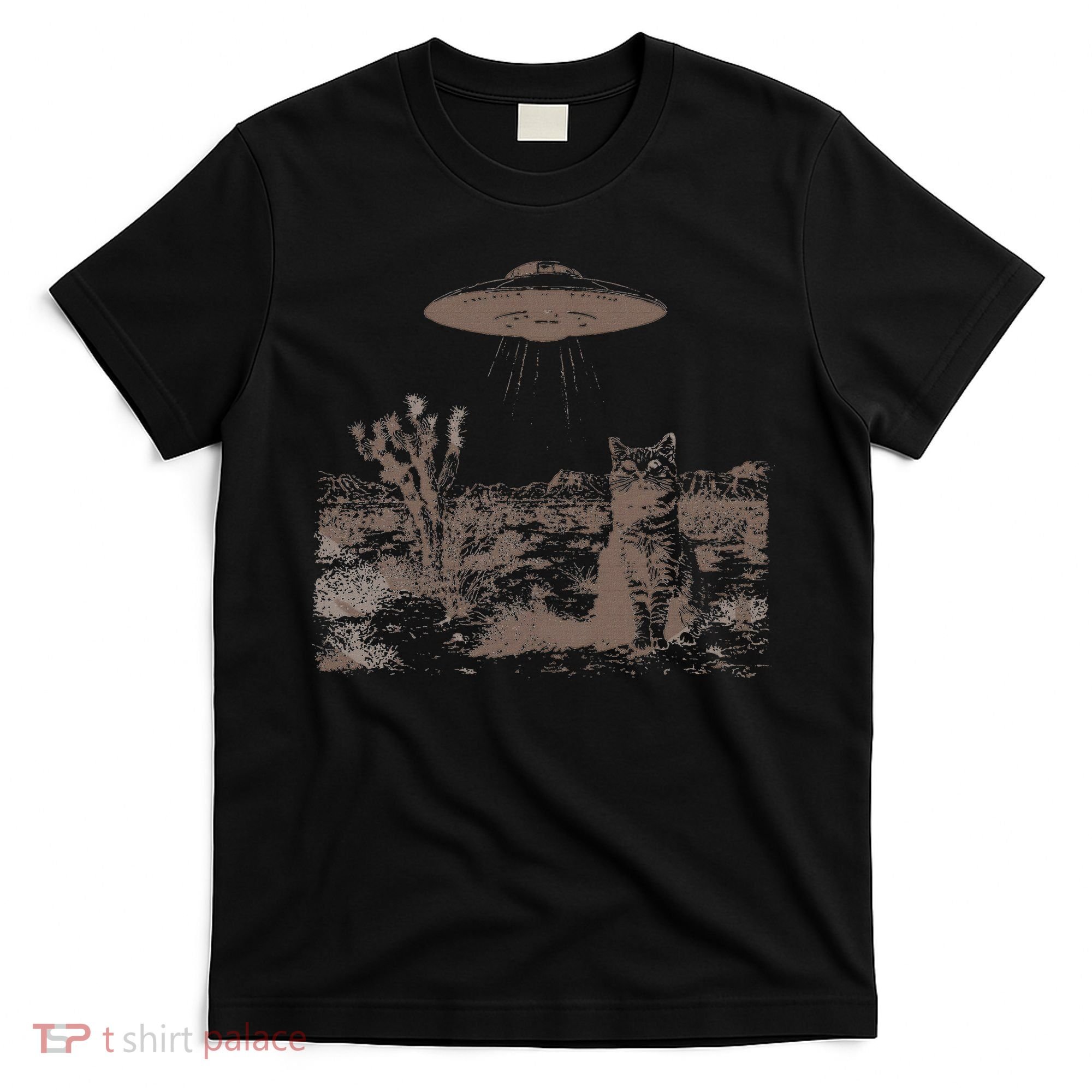 Vintage Ufo Cowboy Cats Western Cowboy Vintage 90s T-Shirt