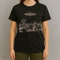 Vintage Ufo Cowboy Cats Western Cowboy Vintage 90s T-Shirt thumb 4