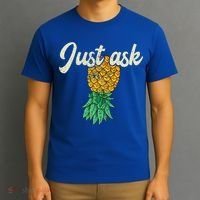 Vintage Upside Down Pineapple Just Ask Subtle Swinger Meaningful Gift T-Shirt thumb 3