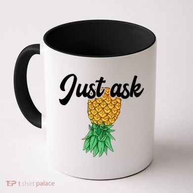 Vintage Upside Down Pineapple Just Ask Subtle Swinger Meaningful Gift Coffee Mug