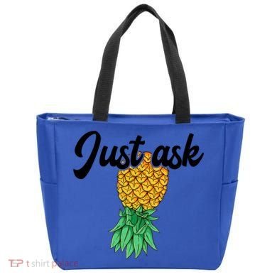 Vintage Upside Down Pineapple Just Ask Subtle Swinger Meaningful Gift Tote Bag