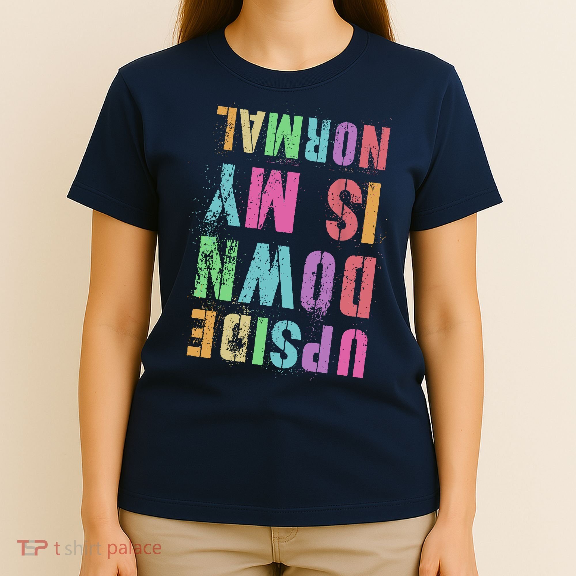 Vintage UPSIDE DOWN IS MY NORMAL Gymnastics Tumbling Tumble T-Shirt