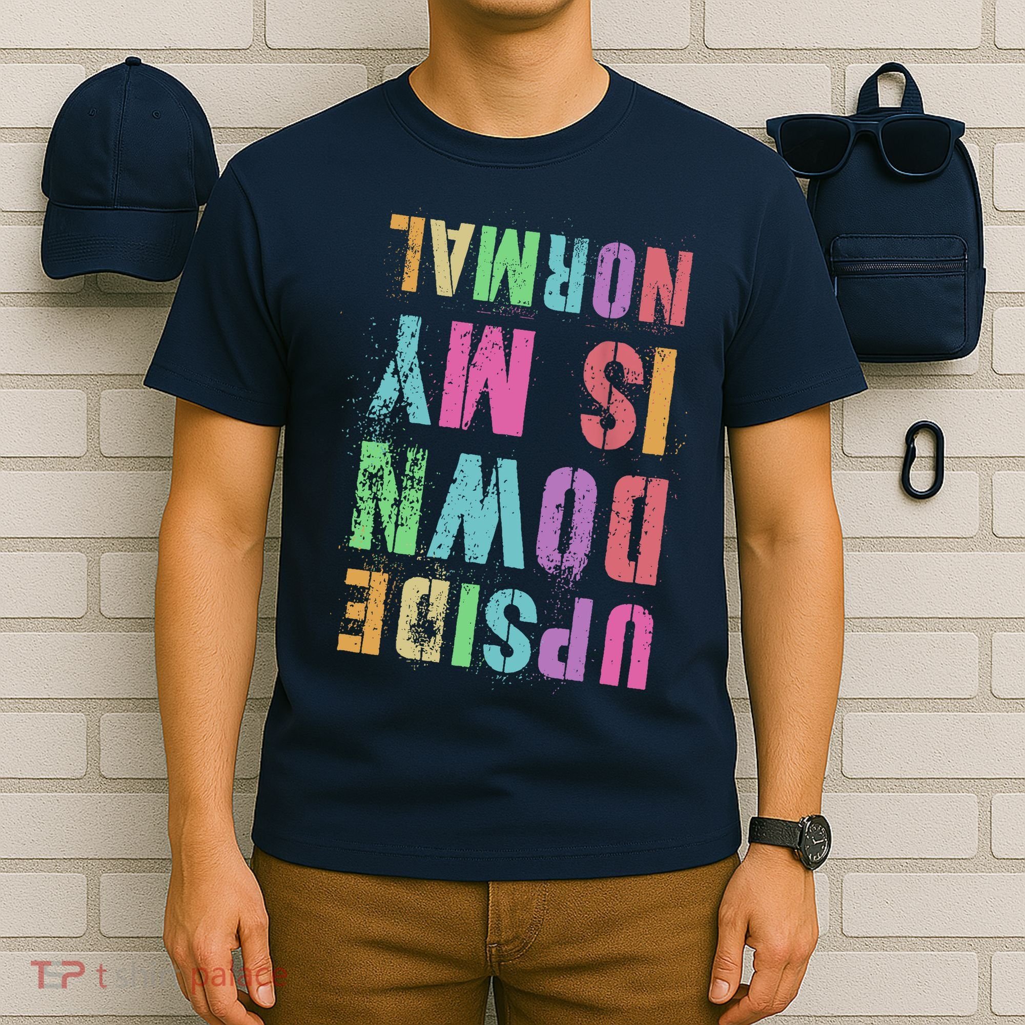 Vintage UPSIDE DOWN IS MY NORMAL Gymnastics Tumbling Tumble T-Shirt