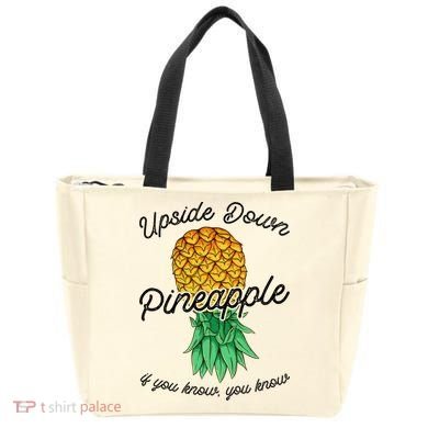 Vintage Upside Down Pineapple Subtle Swinger Cool Gift Tote Bag