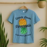 Vintage Upside Down Pineapple Subtle Swinger Cool Gift T-Shirt thumb 2