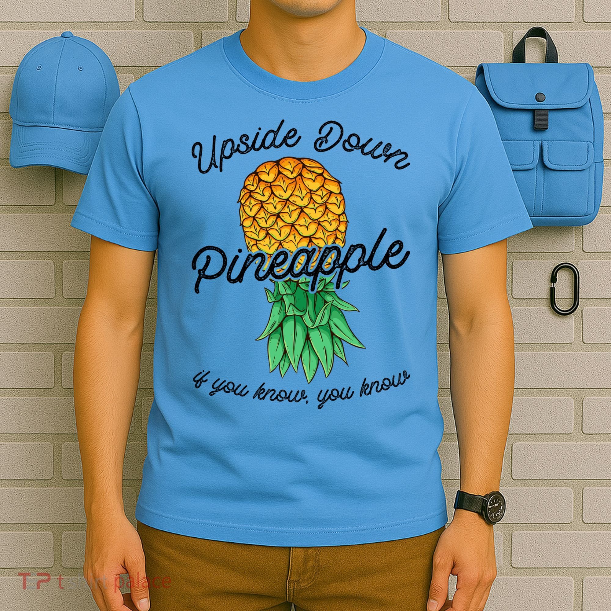 Vintage Upside Down Pineapple Subtle Swinger Cool Gift T-Shirt