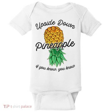 Vintage Upside Down Pineapple Subtle Swinger Cool Gift Baby Bodysuit
