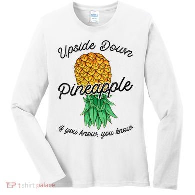 Vintage Upside Down Pineapple Subtle Swinger Cool Gift Women's Long Sleeve Shirt