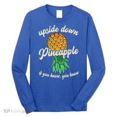 Vintage Upside Down Pineapple Subtle Swinger Gift Long Sleeve Shirt