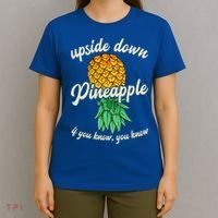 Vintage Upside Down Pineapple Subtle Swinger Gift T-Shirt thumb 4