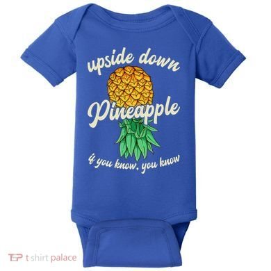 Vintage Upside Down Pineapple Subtle Swinger Gift Baby Bodysuit