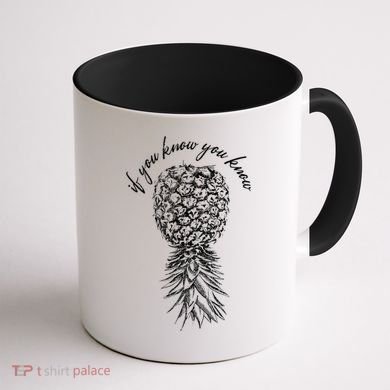 Vintage Upside Down Pineapple Subtle Swinger Gift Coffee Mug back