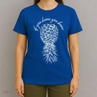 Vintage Upside Down Pineapple Subtle Swinger Gift T-Shirt thumb 4