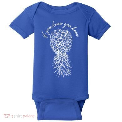 Vintage Upside Down Pineapple Subtle Swinger Gift Baby Bodysuit