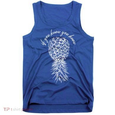 Vintage Upside Down Pineapple Subtle Swinger Gift Tank Top