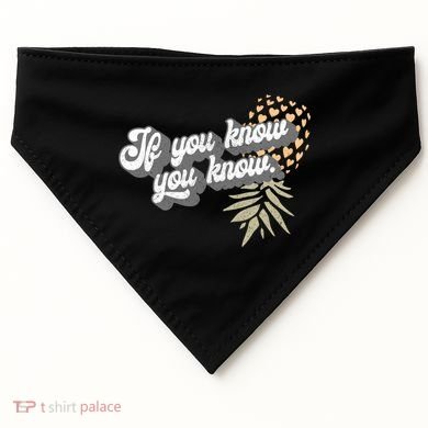 Vintage Upside Down Pineapple Subtle Swinger Cool Gift USA-Made Doggie Bandana
