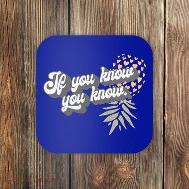 Vintage Upside Down Pineapple Subtle Swinger Cool Gift Coaster