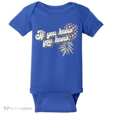 Vintage Upside Down Pineapple Subtle Swinger Cool Gift Baby Bodysuit