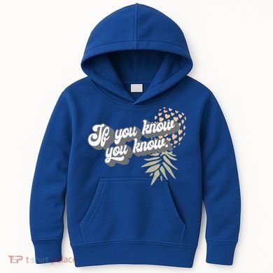Vintage Upside Down Pineapple Subtle Swinger Cool Gift Kids Hoodie