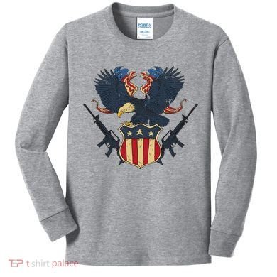 Veteran USA Eagle Kids Long Sleeve Shirt