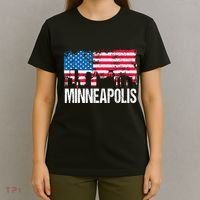 Vintage Us Flag American City Skyline Minneapolis Minnesota T-Shirt thumb 4