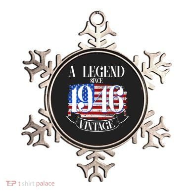 Vintage USA Flag A Legend Since 1946 80th Birthday Ornament
