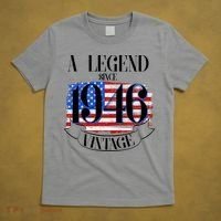 Vintage USA Flag A Legend Since 1946 80th Birthday T-Shirt thumb 5