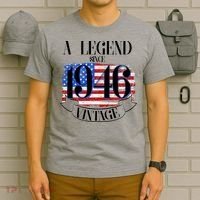 Vintage USA Flag A Legend Since 1946 80th Birthday T-Shirt thumb 6